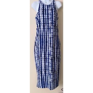 Athleta Blue Tie Dye Maxi dress size medium